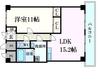 夙川ニューコーポの物件間取画像